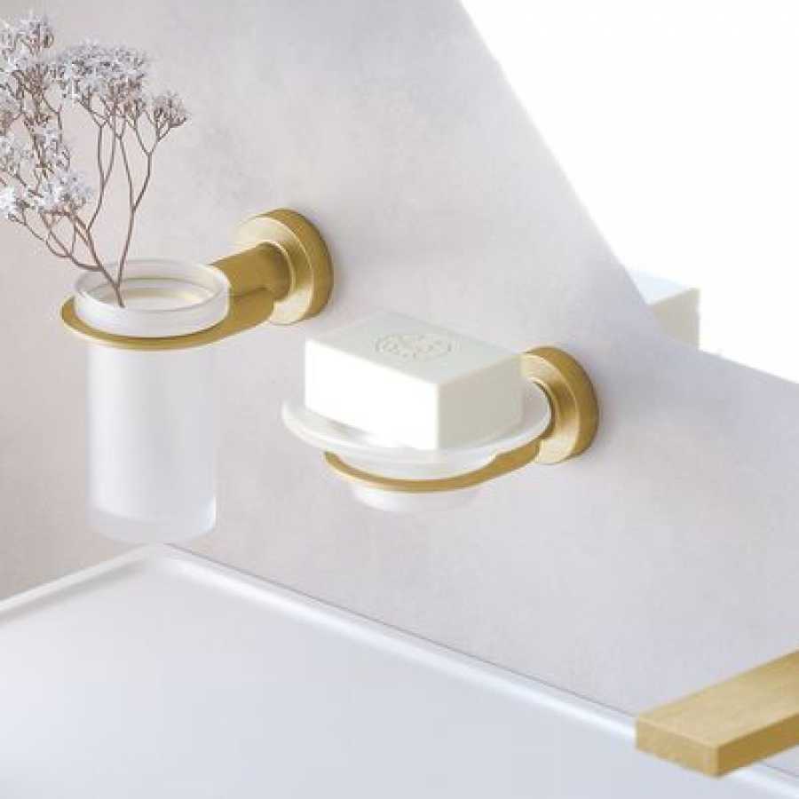 Sonia Tecno Project Ring Soap Dish - Brushed Brass