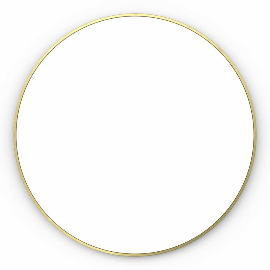 Origins Living Docklands Round Wall Mirror - Brushed Brass - Large