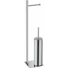 Gedy Trilly Toilet Roll Holder With Brush - Chrome