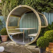 Ornate Garden Wheel Bench Garden Pod