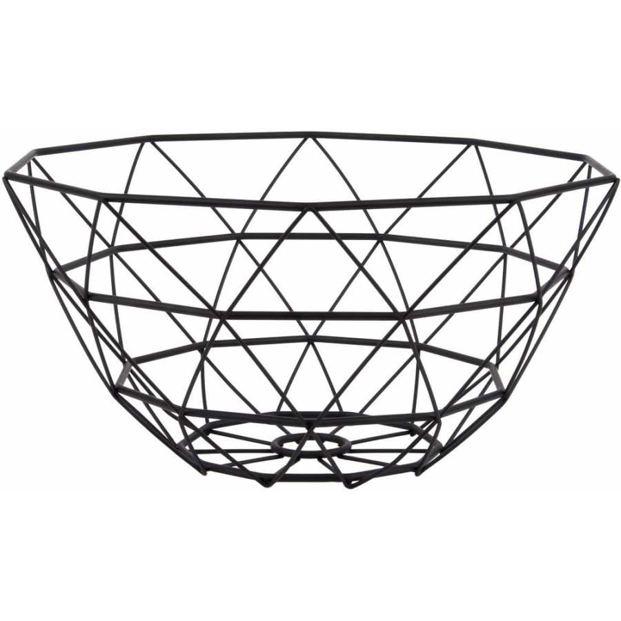Present Time Diamond Cut Basket - Black - Small