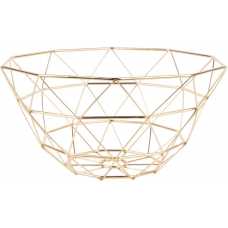 Present Time Diamond Cut Basket - Gold Plated