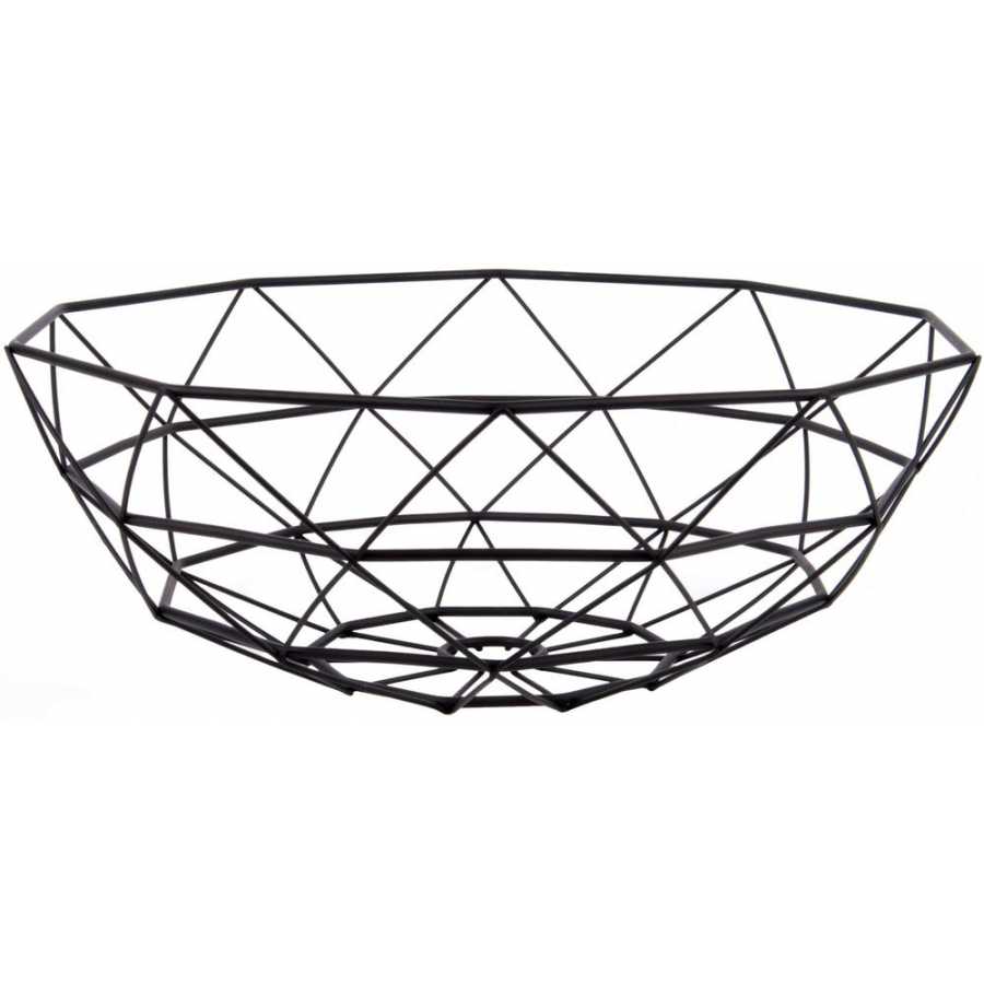 Present Time Diamond Cut Basket - Black - Large