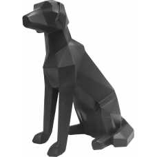 Present Time Origami Sitting Dog Ornament - Black