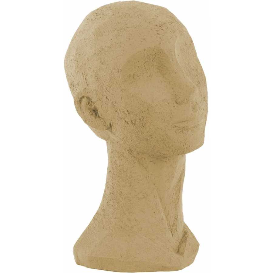 Present Time Face Left Ornament - Sand Brown