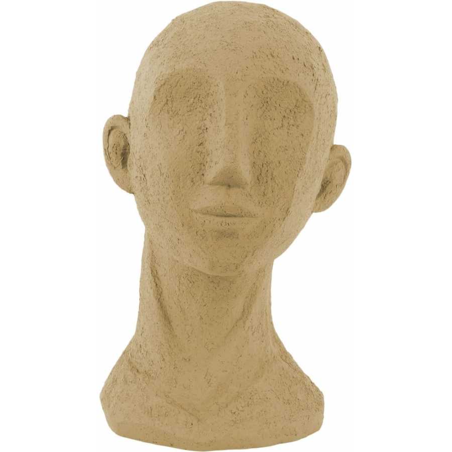 Present Time Face Right Ornament - Sand Brown