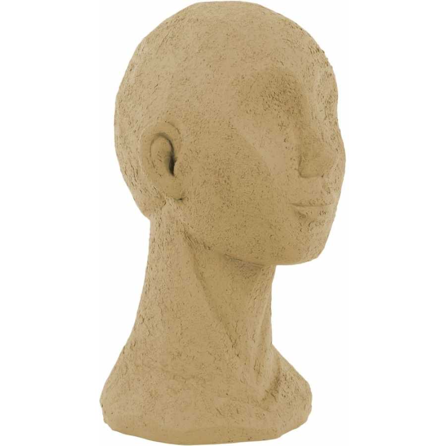 Present Time Face Right Ornament - Sand Brown