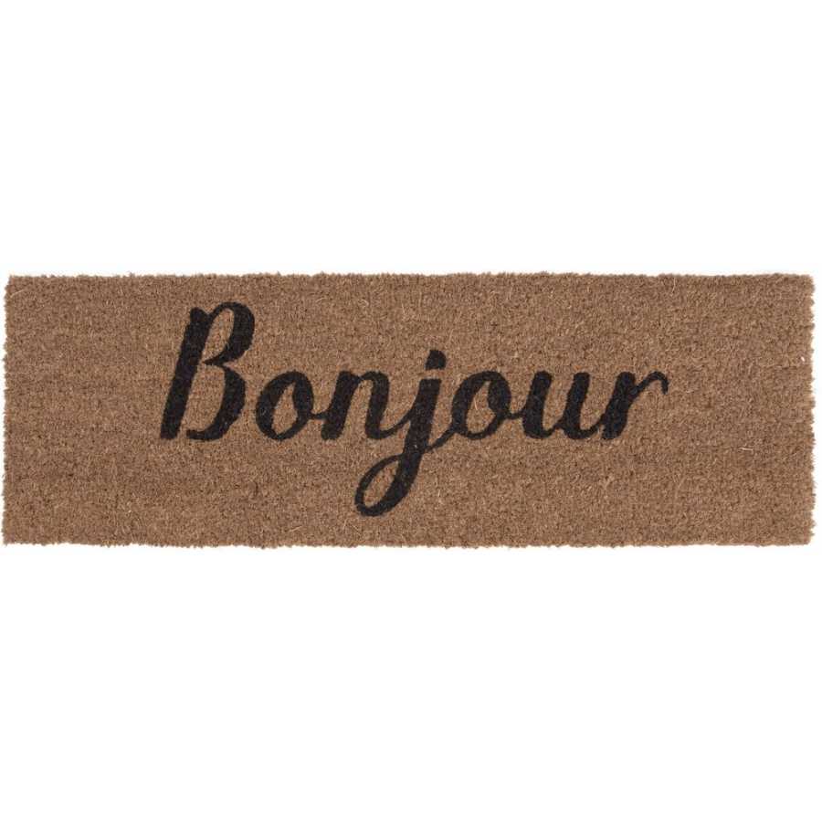 Present Time Bonjour Doormat - Brown