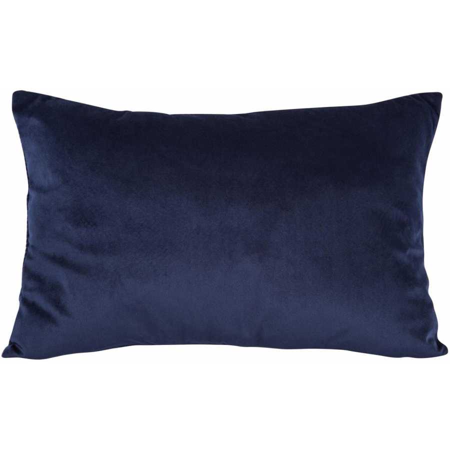 Present Time Ribbed Cushion - Dark Blue