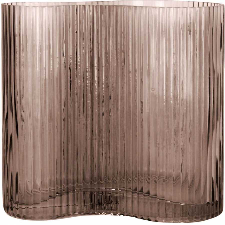Present Time Allure Wave Vase - Chocolate Brown - Small