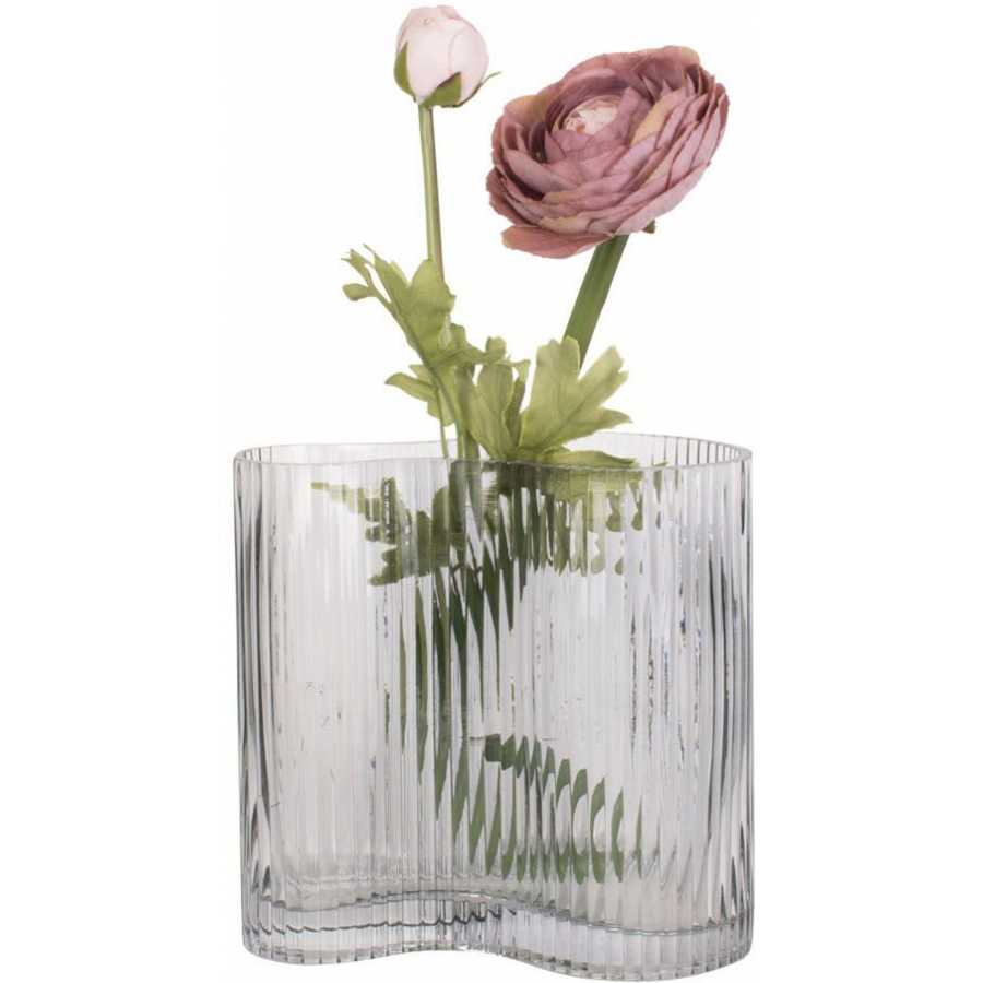 Present Time Allure Wave Vase - Dark Grey - Small
