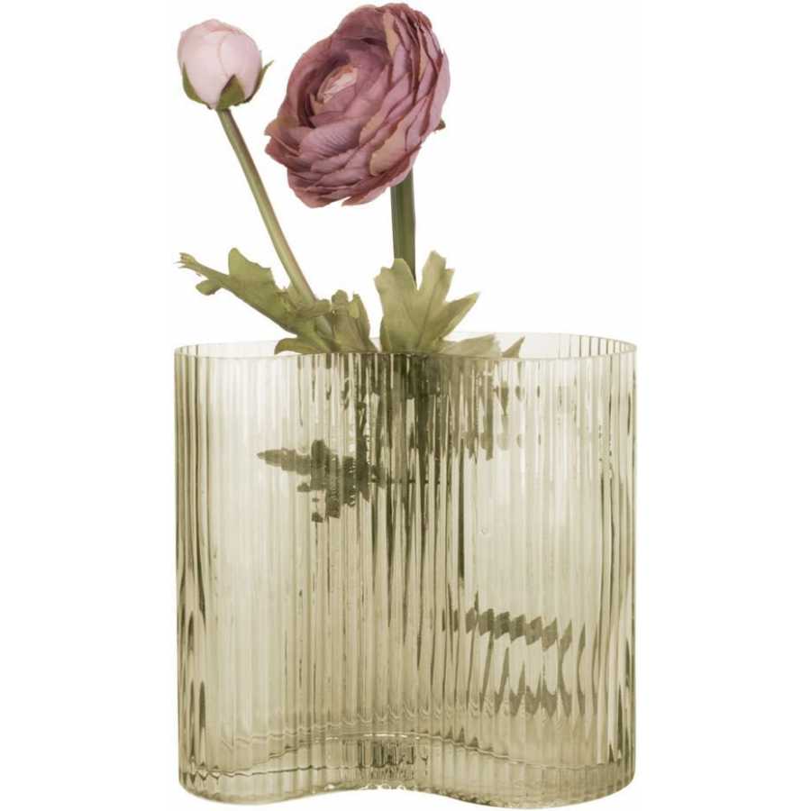 Present Time Allure Wave Vase - Moss Green - Small