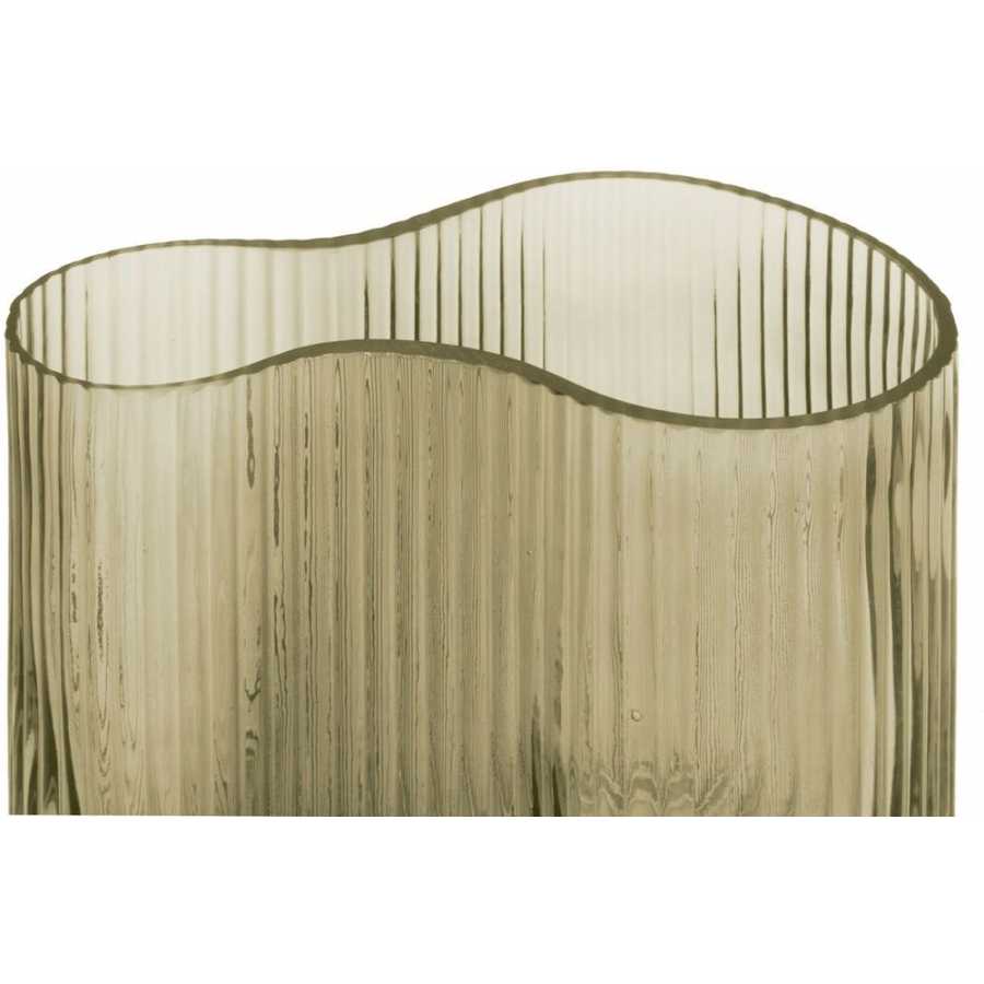 Present Time Allure Wave Vase - Moss Green - Small