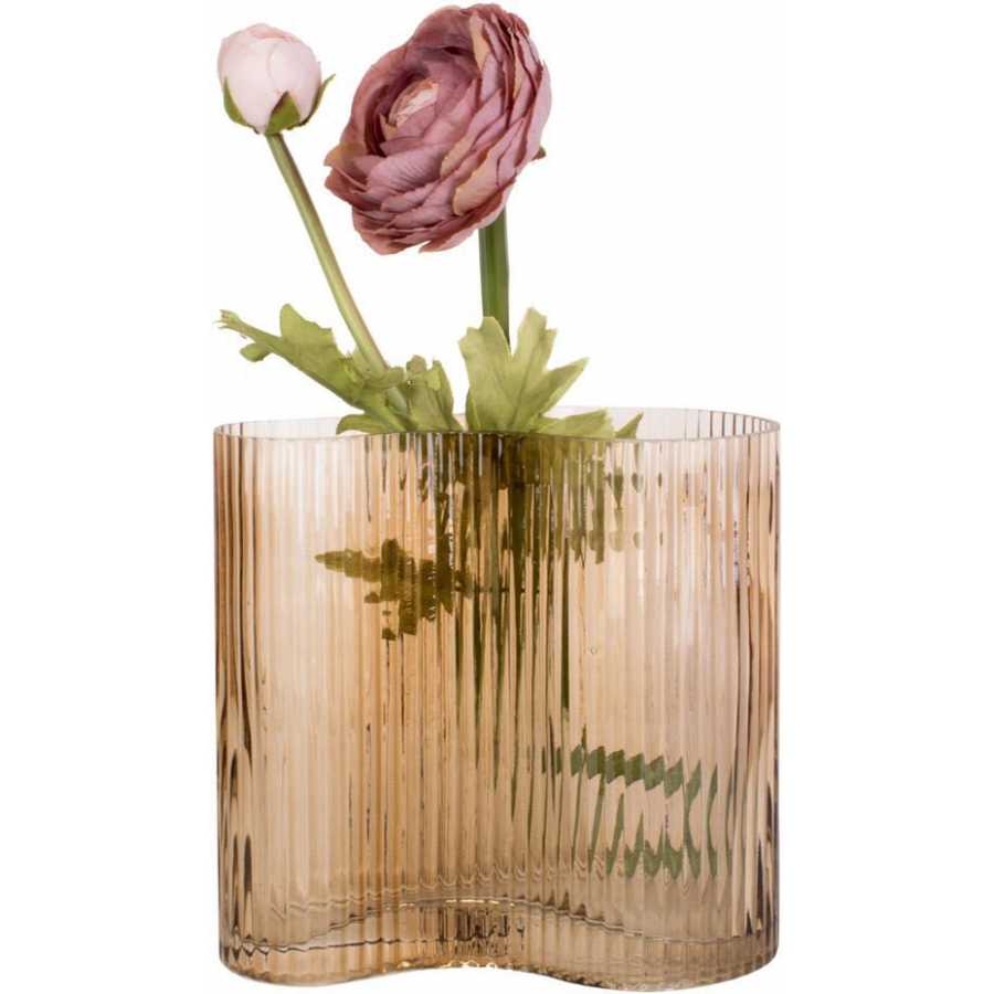 Present Time Allure Wave Vase - Sand Brown - Small