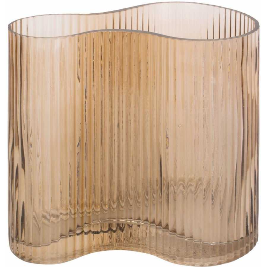 Present Time Allure Wave Vase - Sand Brown - Small