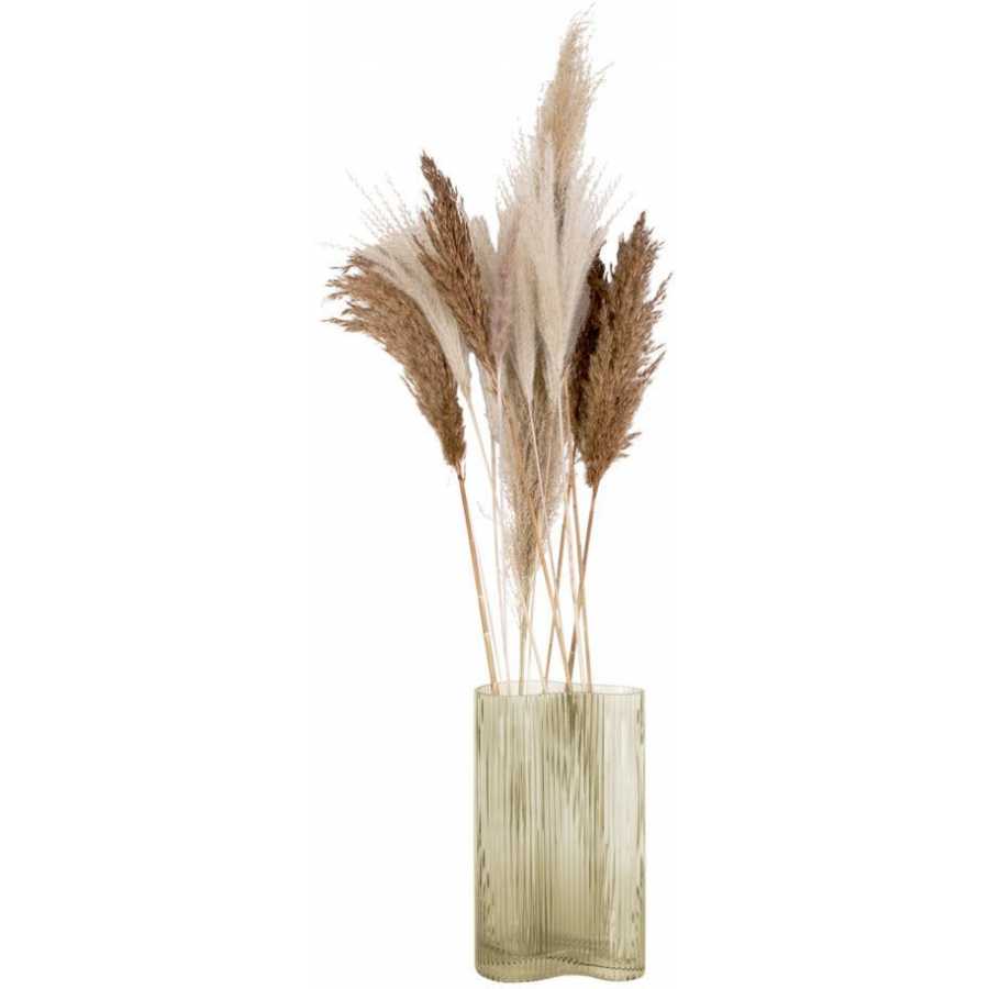 Present Time Allure Wave Vase - Moss Green - Large