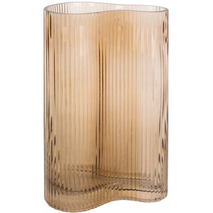Present Time Allure Wave Vase - Sand Brown - Large