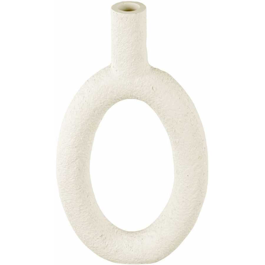 Present Time Ring High Oval Vase - Ivory
