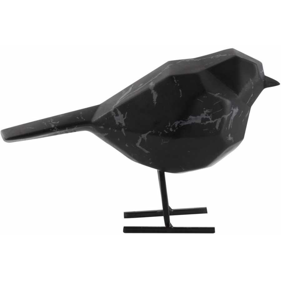 Present Time Bird Ornament - Black Marble - Small