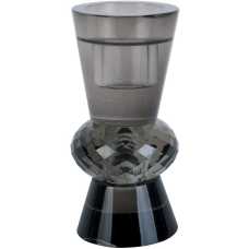 Present Time Crystal Art Duo Cone Candle Holder - Black