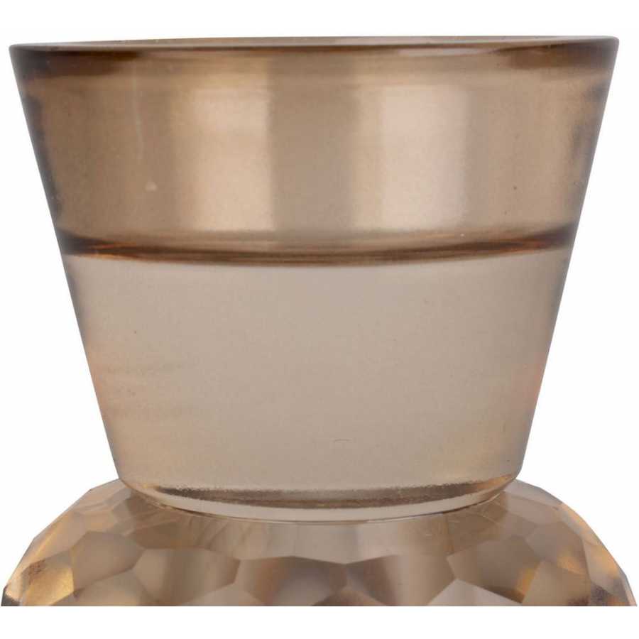 Present Time Crystal Art Duo Cone Candle Holder - Sand Brown