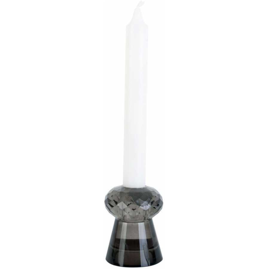 Present Time Crystal Art Duo Candle Holder - Black