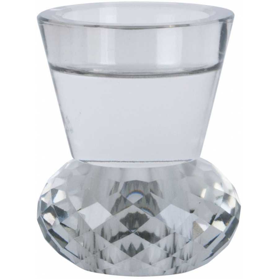 Present Time Crystal Art Duo Candle Holder - Clear