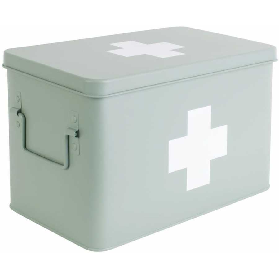 Present Time Cross Storage Box - Grayed Jade - Large