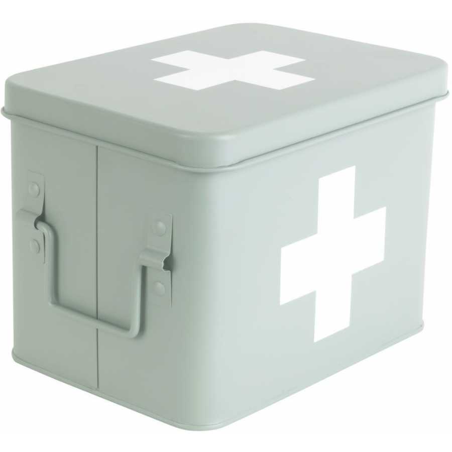 Present Time Cross Storage Box - Grayed Jade - Small