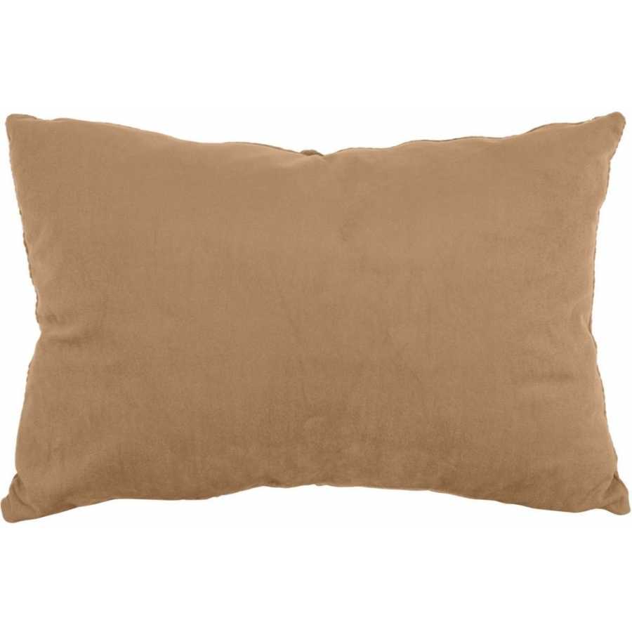 Present Time Ribbed Panel Cushion - Chocolate Brown