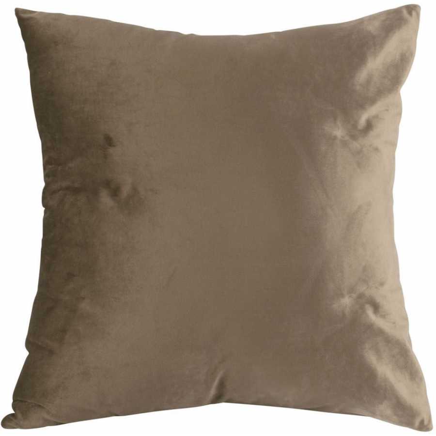 Present Time Leather Look Square Cushion - Moss Green