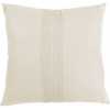 Present Time Leather Look Square Cushion - Ivory