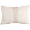 Present Time Leather Look Rectangular Cushion - Ivory