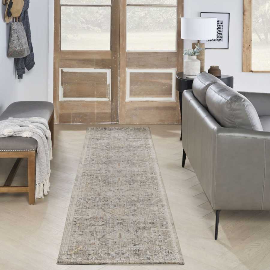 Nourison Lynx LNX02 Runner Rug - Ivory & Taupe