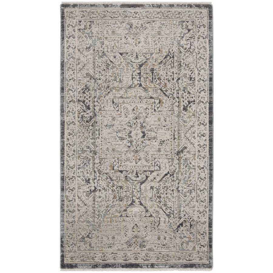 Nourison Lynx LNX01 Rug - Ivory & Charcoal