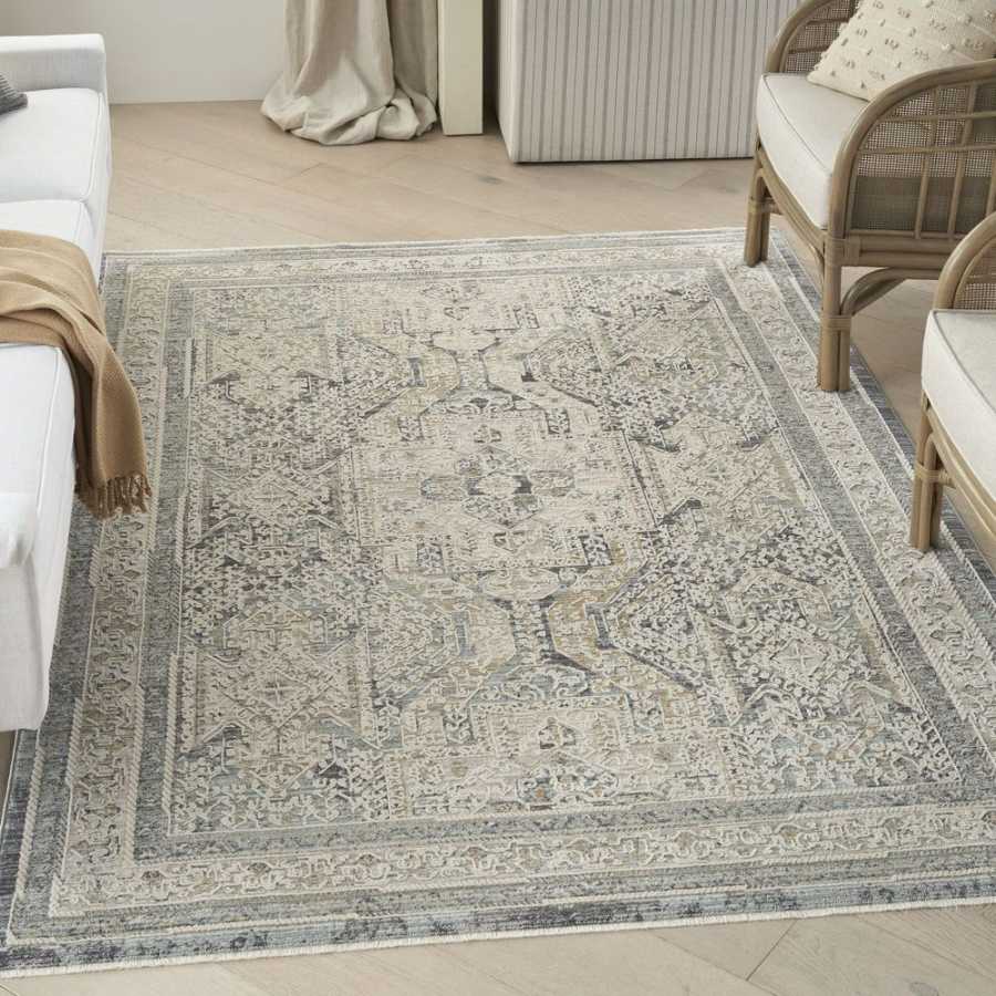 Nourison Lynx LNX01 Rug - Ivory & Charcoal