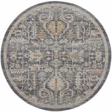 Nourison Lynx LNX02 Round Rug - Navy & Multicolour