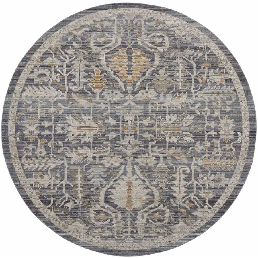 Nourison Lynx LNX02 Round Rug - Navy & Multicolour