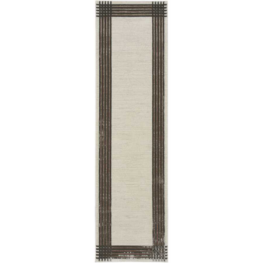 Nourison Desire DSR01 Runner Rug - Ivory & Silver