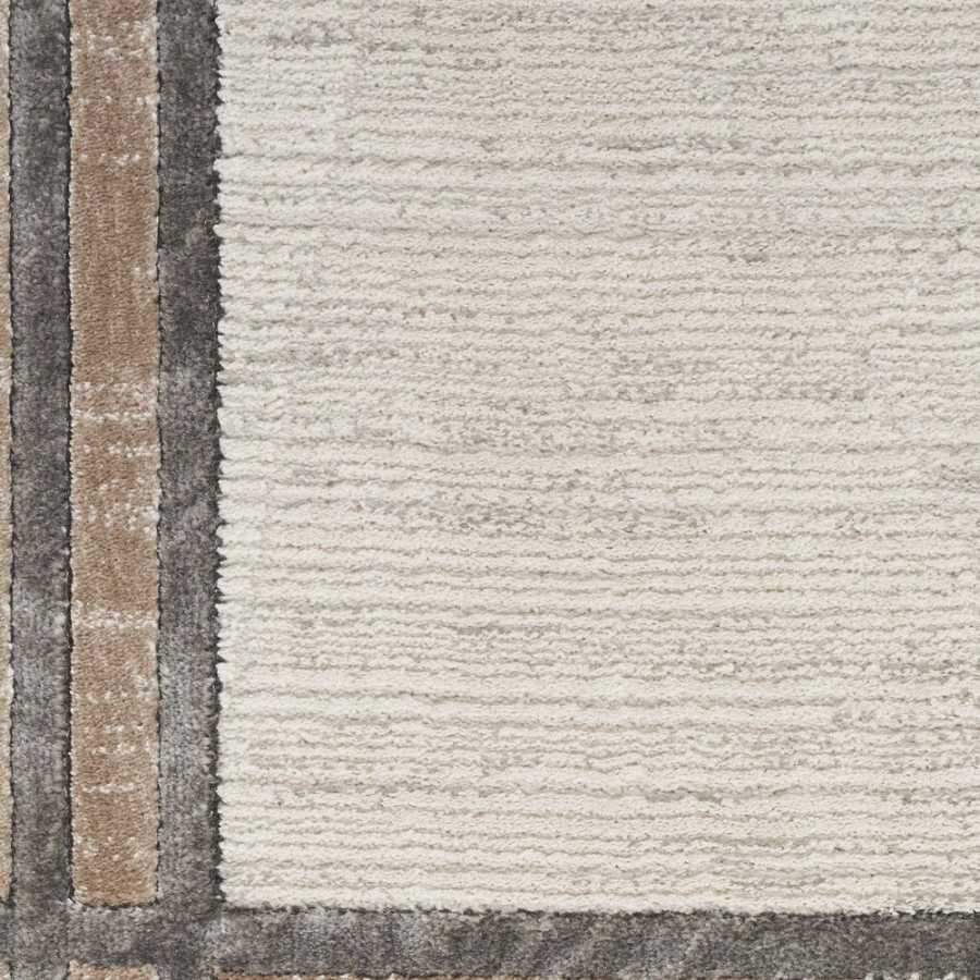 Nourison Desire DSR01 Runner Rug - Ivory & Silver