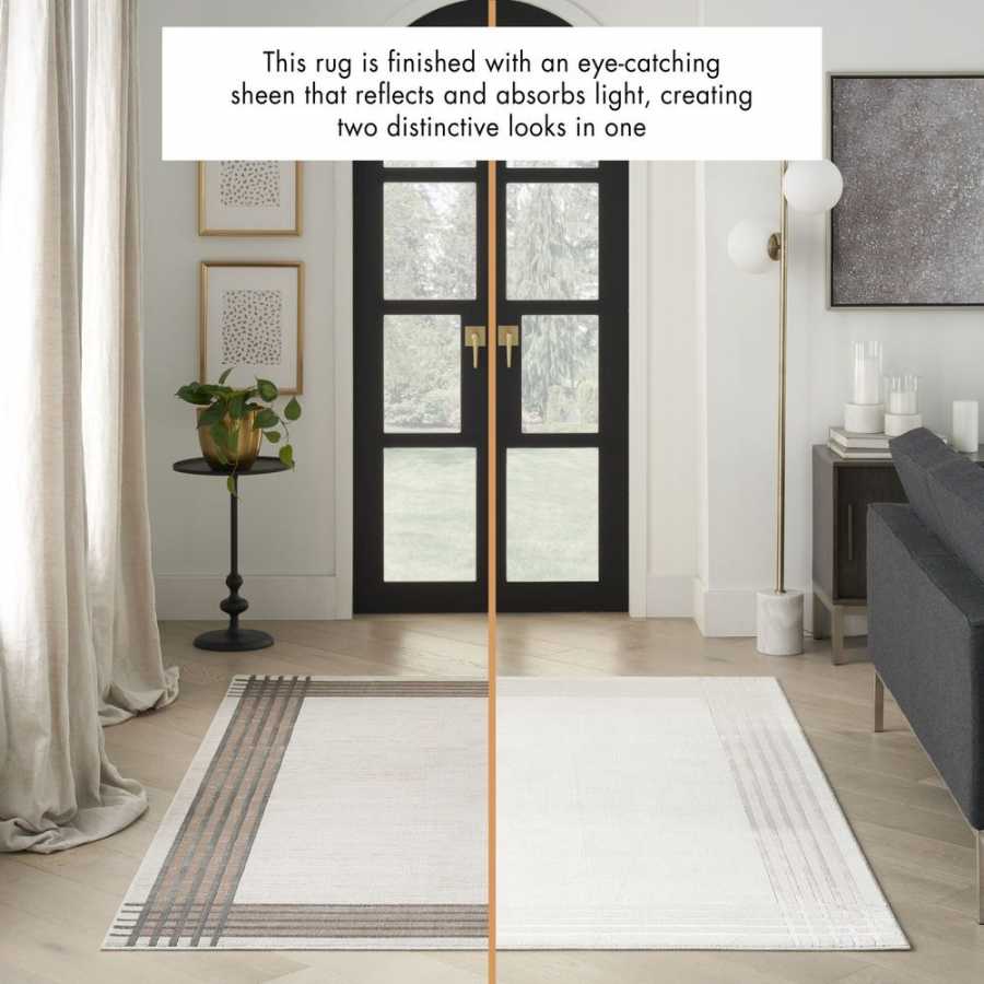 Nourison Desire DSR01 Runner Rug - Ivory & Silver