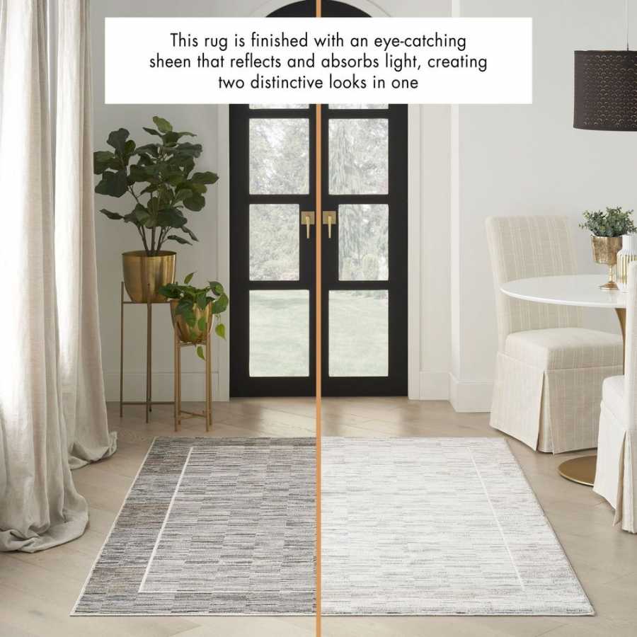 Nourison Desire DSR02 Runner Rug - Charcoal & Grey