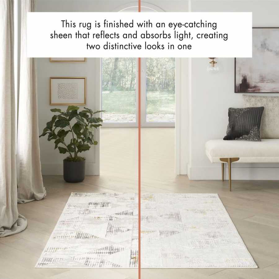 Nourison Glitz GLZ04 Runner Rug - Ivory & Multicolour