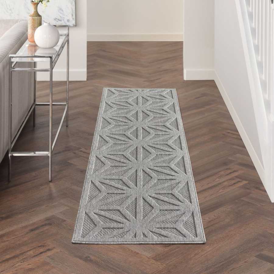 Nourison Cozumel CZM01 Runner Rug - Light Grey