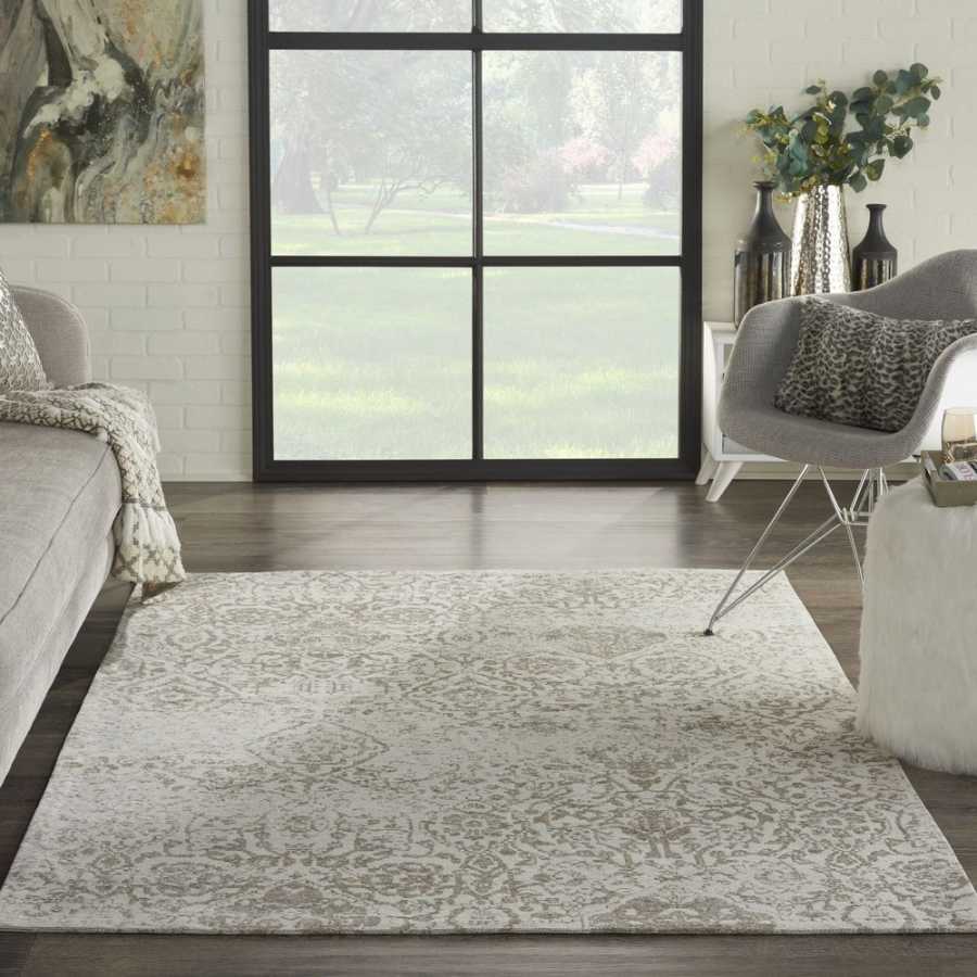 Nourison Damask DAS06 Rug - Ivory