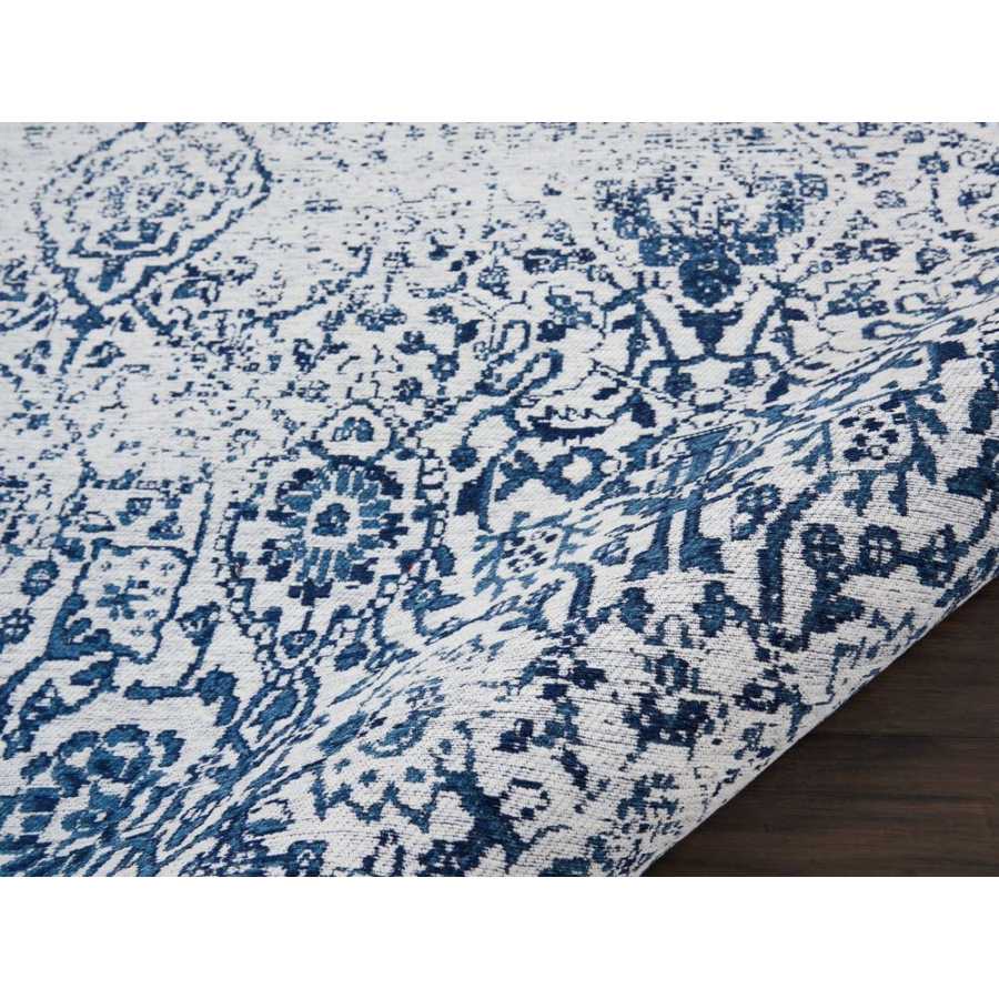 Nourison Damask DAS06 Rug - Ivory & Navy