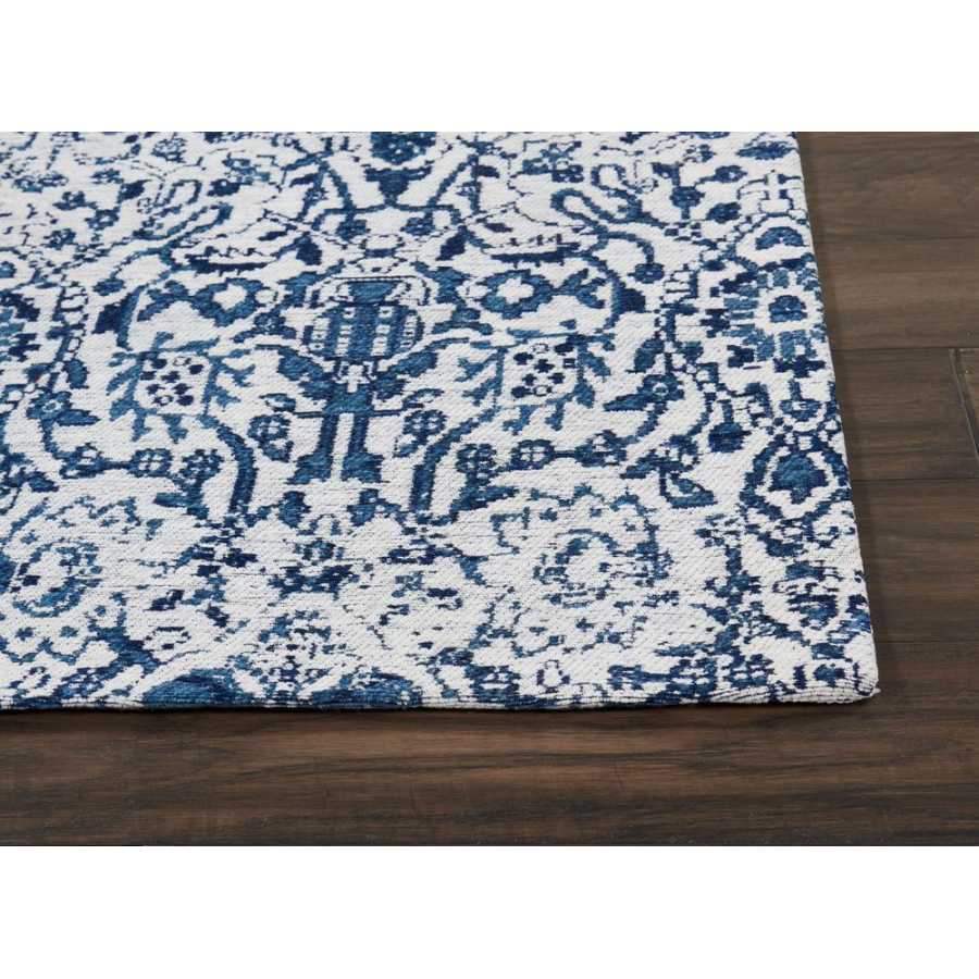 Nourison Damask DAS06 Rug - Ivory & Navy