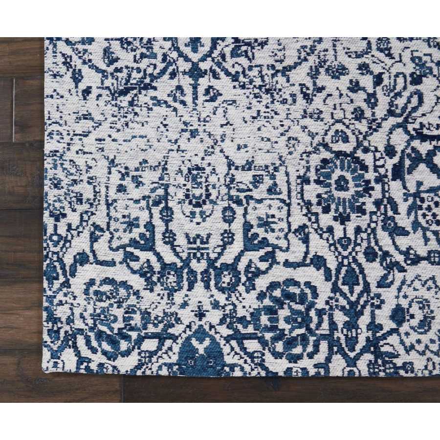 Nourison Damask DAS06 Rug - Ivory & Navy