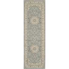 Nourison Living Treasures LI15 Runner Rug - Aqua & Ivory