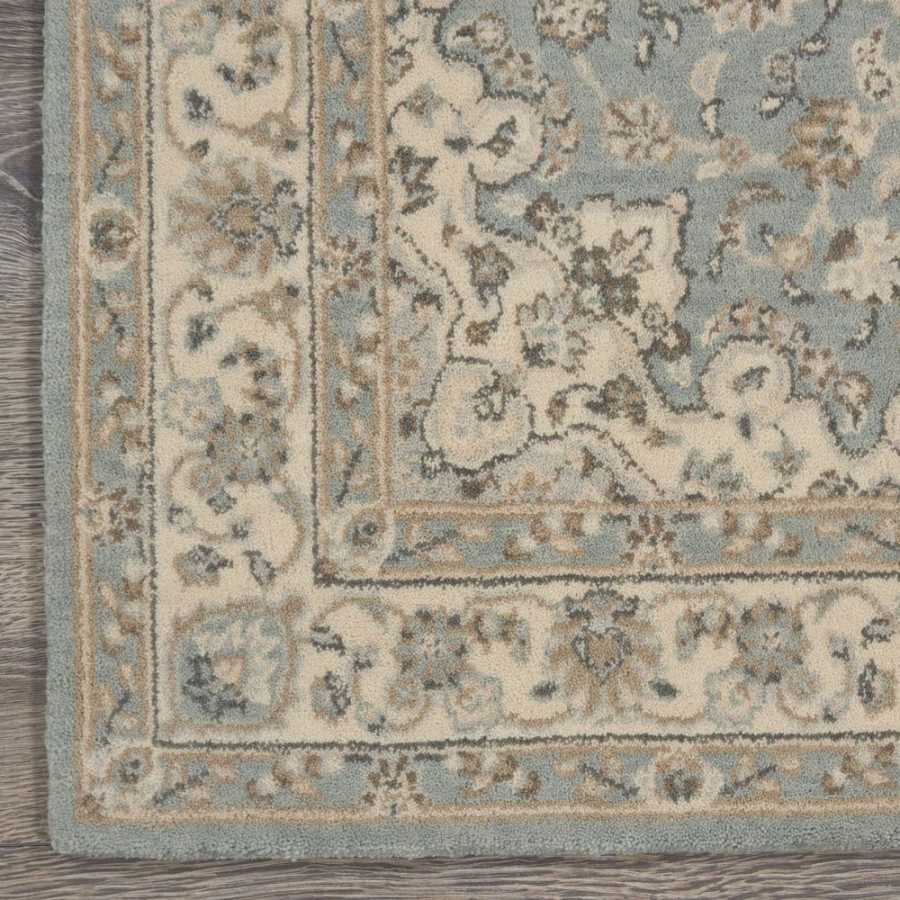 Nourison Living Treasures LI15 Runner Rug - Aqua & Ivory